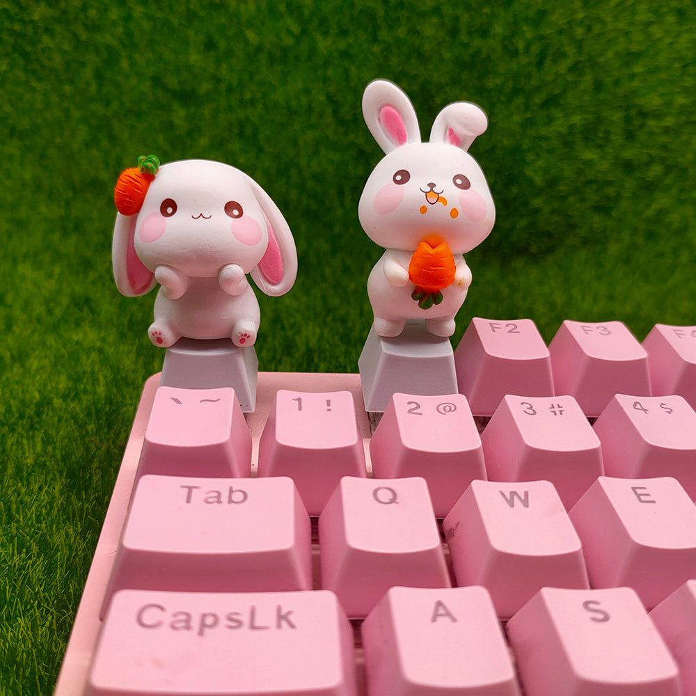 Adorable Bunny Keycaps Mechanical Keyboard