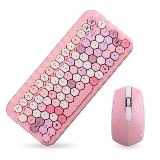 Girl Heart Wireless Keyboard And Mouse Set Mini Keyboard