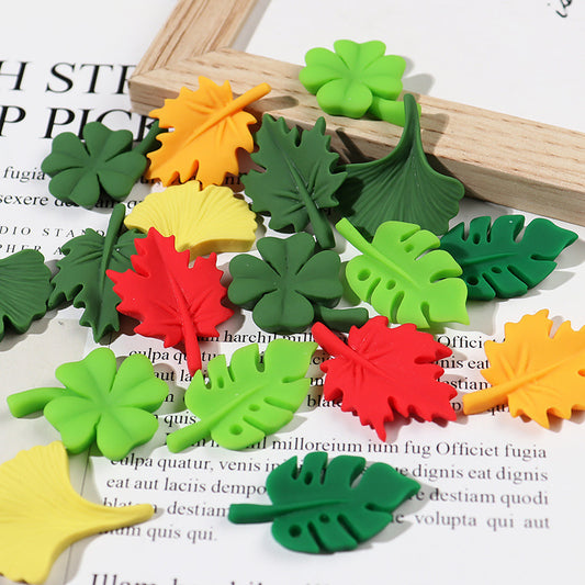 Cute Leaf Clover Cream Gum Accessories