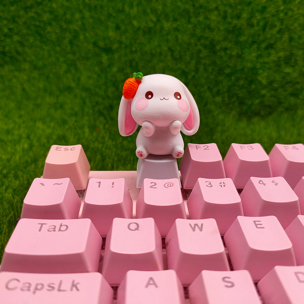 Adorable Bunny Keycaps Mechanical Keyboard